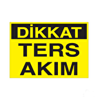 Dikkat Ters Akım Uyarı Levhası