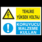 Koruyucu Malzeme Kullan. Uyarı Levhası