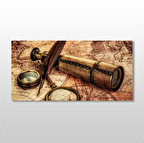 Papirüs Harita Kanvas Tablo