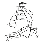 YELKENLİ TEKNE FOLYO STİCKER