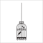 KUŞ KAFESİ   FOLYO STİCKER