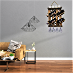 Dekoratif Ahşap Şaraplık ve Içecek Standı 55x50 cm