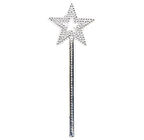 Yıldız Model Peri Asası Melek Asası Prenses Asası Metalize Gümüş Renk