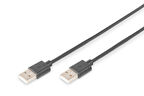 DIGITUS USB 2.0 connection cable, type A M/M, 1m, USB 2.0 conform, bl