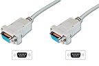 Digitus Modem Bağlantı Kablosu, D-Sub9 Dişi - D-Sub9 Dişi, 3 metre, vidalı, bej renk&lt;br&gt;
Digitus Zero-Modem connection cable, D-Sub9 F/F, 3.0m, snap-hoods, beige