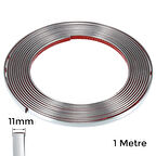 Yapışkanlı Nikelaj Şerit Bant Çıta 11mm 1 Metre Krom