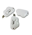 SRTfootcare BEYAZ Taşınabilir Sevimli Bulut Şeklinde Falçata - Maket Bıçağı 1 Adet