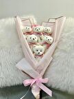 Salish Store Teddy Bear Pembe Ayıcık Buketi Yıldönümü Doğum Gününe Özel Premium Hediye