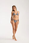 Siyah Beyaz Desenli Bikini Set