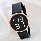 Silikon Kordon Erkek Kadın Kol Saati Led Ekran Tuşlu Bileklik Saat ST-304171