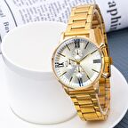 Sirius Kadın Gold Renk Rome Rakamlı Blok Kordon Kol Saati ST-304226