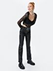 Kadın Giyim Deri Pantolon- 4WAL40128IW
