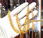 ATEŞ KEHRİBAR SARI RENK SÜZMESİ BEYZİ MODEL TESBİH