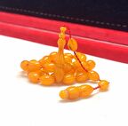 SARI ARPA MODEL ÇUBUK SIKMA KEHRİBAR TESBİH 