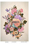 Shby15 Shabby Chic, Kuş, Çiçek, Güller Pirinç Dekopaj 30x42