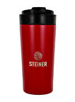 Steiner Paslanmaz Çelik Termos 380 ml Mat Kırmızı Sıcak ve Soğuk Tutma Özellikli Termos