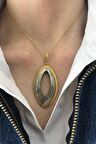 Birinci1926 925 Ayar Gümüş Mother Of Pearl Oval Kolye