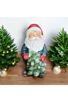 Çam Ağaçlı Montlu Noel Baba, Yeni Yıl Dekorasyon, Noel Baba Heykel