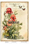 HRBS15 Vintage Çiçekler 29*42 cm Pirinç Dekopaj
