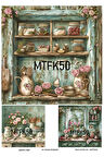 MTFK50 Mutfak Desenli 30*42 cm Pirinç Dekopaj