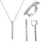 Gümüş Sıra Taşlı Kadın Set