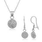 ​Gümüş Beyaz Yuvarlak Kadın Set