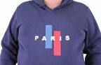 Starbattal Erkek Büyük Beden Kapuşonlu Sweat Paris 23209 INDIGO