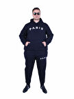 Starbattal Erkek Büyük Beden 3 İplik Eşofman Takım Paris TK25609 LACIVERT