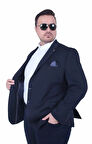 Starbattal Erkek Büyük Beden 4 Drop Blazer Zaha Ceket 500603 LACIVERT