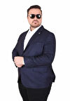 Starbattal Erkek Büyük Beden 4 Drop Blazer Oskar Ceket 500607 LACIVERT