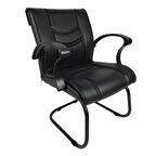 GOLDSİT STAR MİSAFİR KOLTUĞU 300 P (Siyah Deri) - 2 'Lİ SET