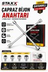 Çapraz Bijon Anahtarı 17-19-21-23 mm – Ağır Hizmet Tipi Lastik Sökme Takma Anahtarı