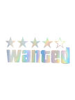 Wanted Yazılı Hologram Efektli Cam Stickeri 20x9cm