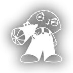 Araba Stickeri 17x17 Cm Beyaz