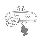 Dont Look Back Araba Stickeri 17x17 Cm Gri