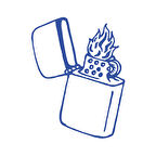 Çakmak Araba Stickeri 17x17 Cm Mavi