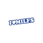 I Love Milfs Araba Sticker 17x17 Cm Mavi