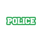 Police Araba Stickeri 17x17 Cm Yeşil
