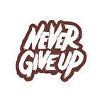 Never Give Up Araba Sticker 17x17 Cm Kahverengi