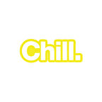 Chill. Araba Sticker 17x17 Cm Sarı