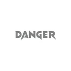Danger Araba Sticker 17x17 Cm Gri
