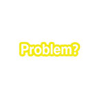 Problem? Araba Sticker 17x17 Cm Sarı