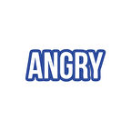 Angry Araba Sticker 17x17 Cm Mavi