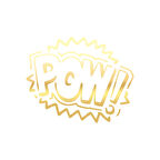 Pow Araba Sticker 17x17 Cm Gold