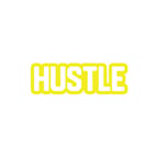 Hustle Araba Sticker 17x17 Cm Sarı