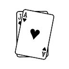 İskambil Kağıdı Araba Sticker 17x17 Cm Siyah