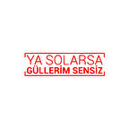 Ya Solarsa Güllerim Sensiz Araba Sticker 17x17 Cm Kırmızı