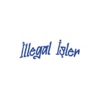 İllegal İşler Araba Sticker 17x17 Cm Mavi