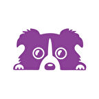 Köpek Araba Sticker 17x17 Cm Mor