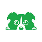 Köpek Araba Sticker 17x17 Cm Yeşil